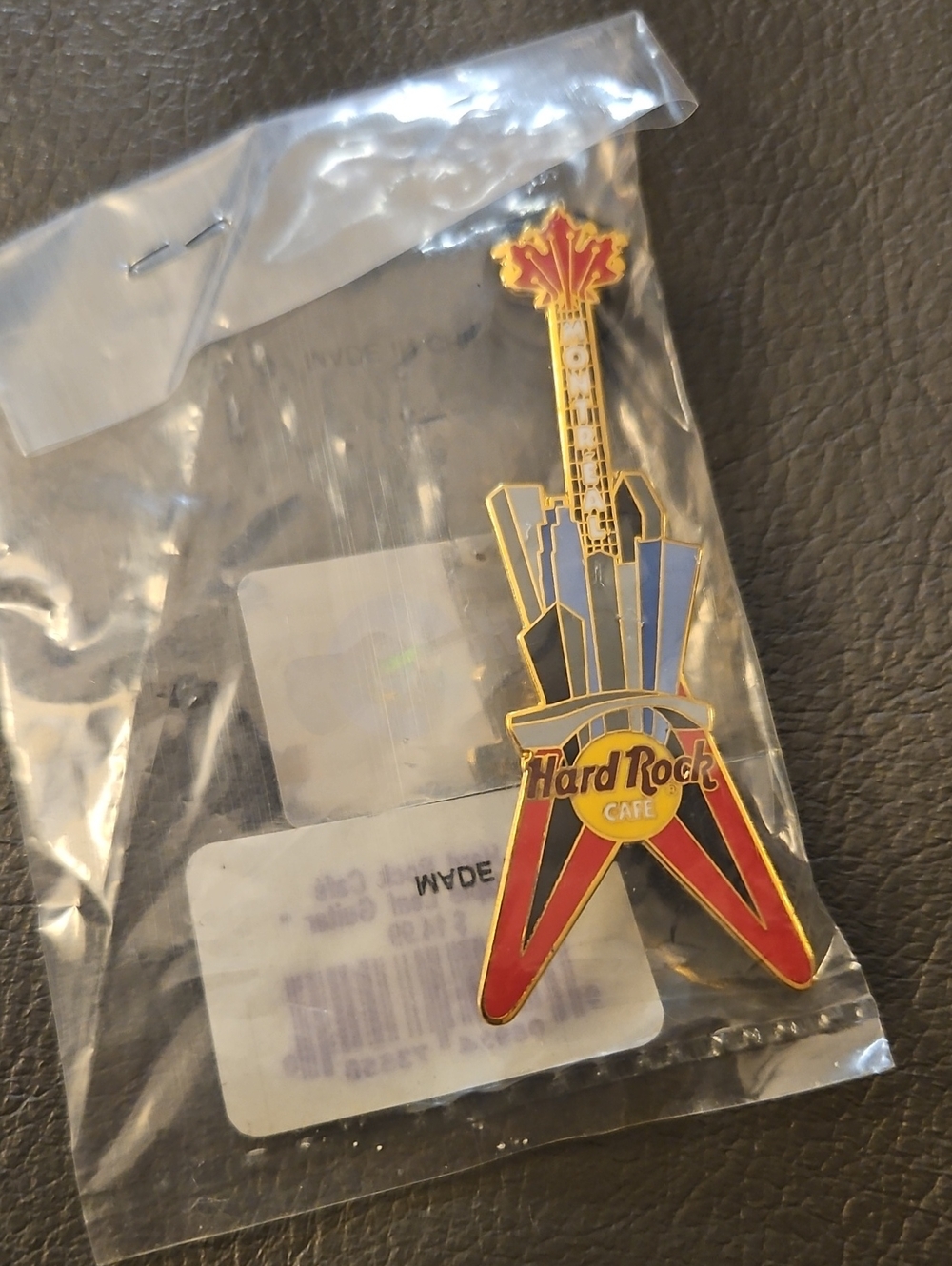 Montreal Hard Rock Cafe Guitar Pin - Official Hard Rock Souvenir